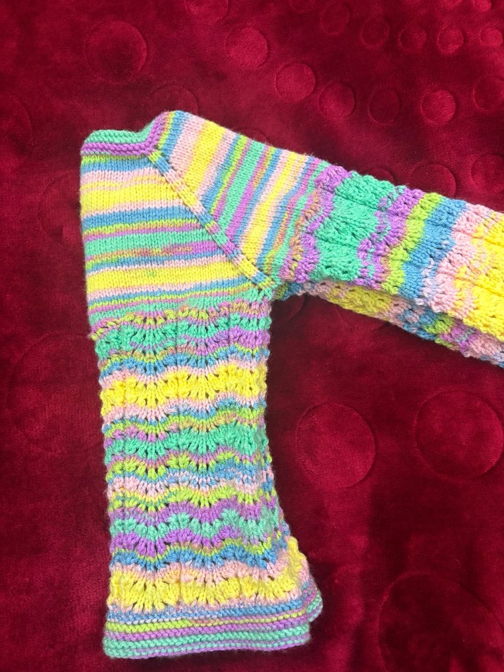 Renkli Örgü Kız Hırka - Görsel 2