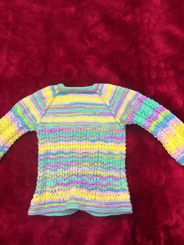 Renkli Örgü Kız Hırka - Görsel 3