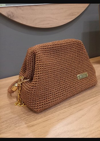 Zincir Detaylı Örgü Kadın Çanta - Görsel 2