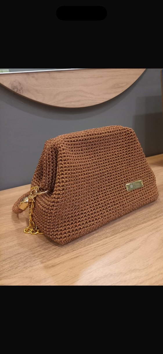 Zincir Detaylı Örgü Kadın Çanta - Görsel 2