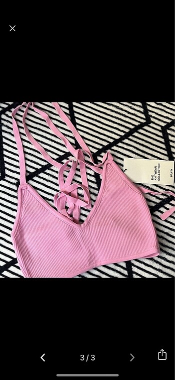 s Beden Dilvin pembe triko bralet