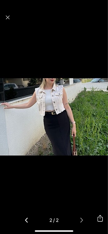 Trendyol & Milla Krem denim yelek