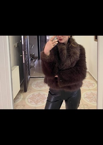 xs Beden kahverengi Renk Bershka Kahverengi kürk