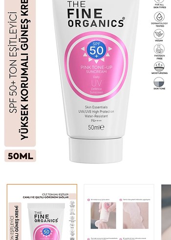 The Fine Organics Ton Eşitleyici Güneş Kremi 50ml