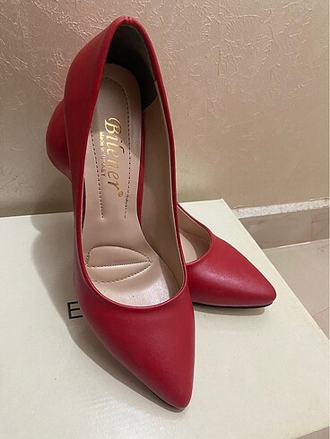 38 Beden Kadın kırmızı Stiletto ayakkabı