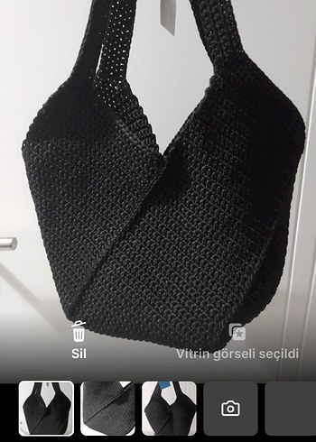 Siyah Örgü Kadın Çanta