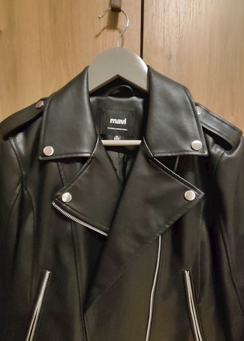 MAVİ Deri Biker Kadın Ceket - Görsel 3