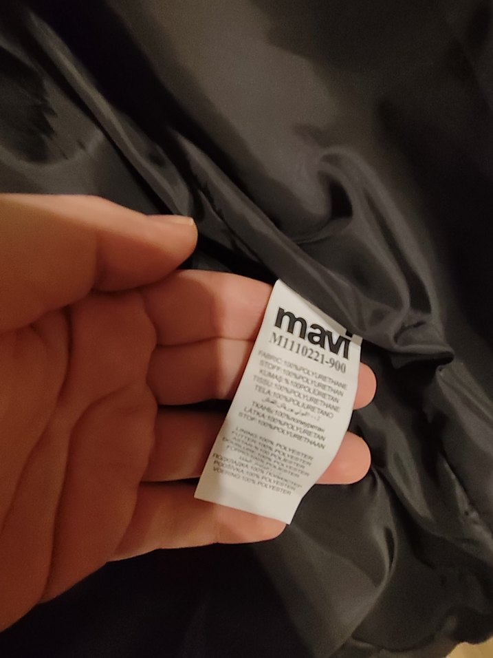 MAVİ  Deri Biker Kadın Ceket - Görsel 5