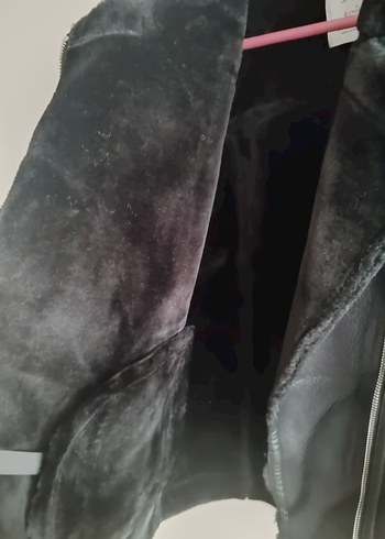 Stradivarius Deri Kürklü Kadın Ceket - Görsel 3