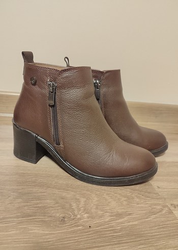 Pierre Cardin Kadın Kahverengi Deri Topuklu Bot - Görsel 3