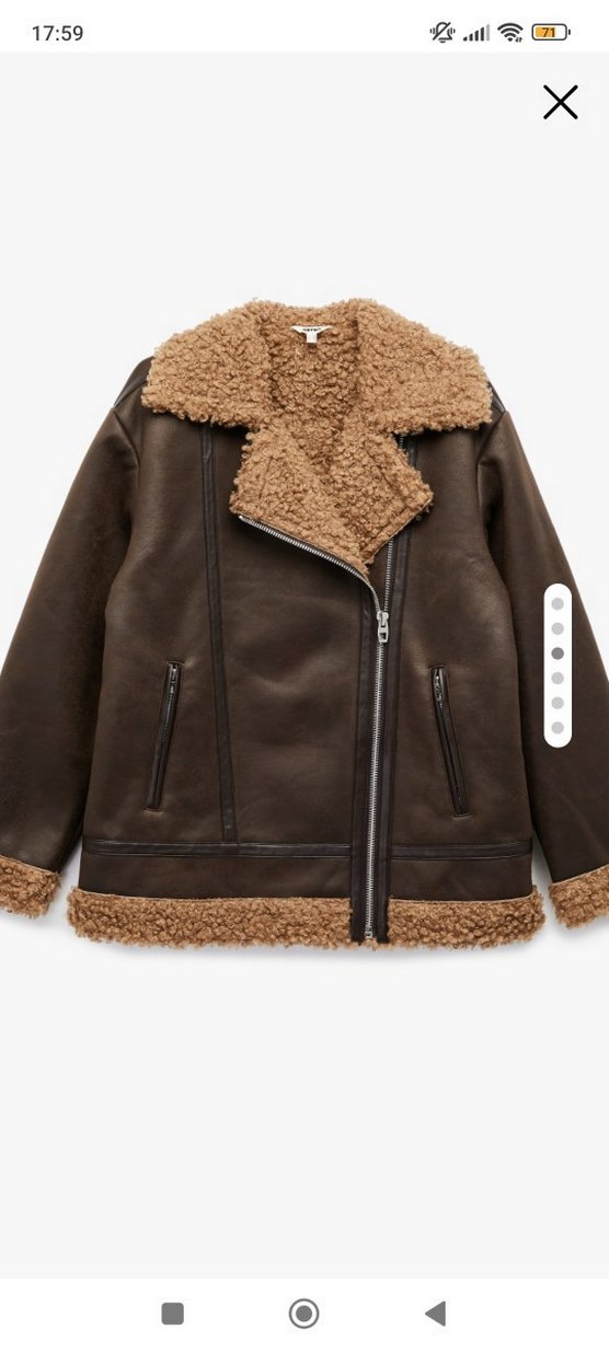 Koton Kahverengi Kürklü Deri Kadın Ceket - Görsel 3