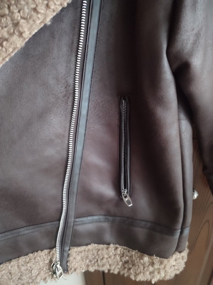 Koton Kahverengi Kürklü Deri Kadın Ceket - Görsel 5