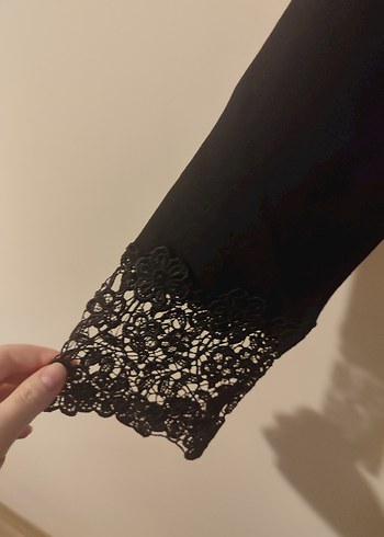 adL Siyah Midi Elbise - Görsel 3