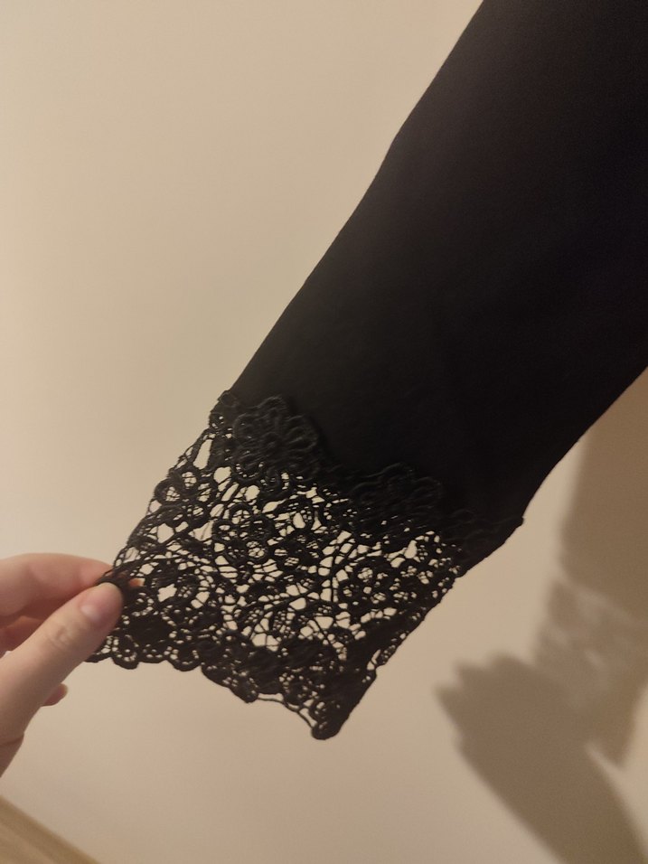 adL Siyah Midi Elbise - Görsel 3