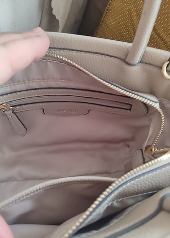 Beden camel Renk Nine West Bej Deri Kadın Çantası