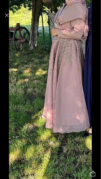 Hennin marka gül kurusu abiye