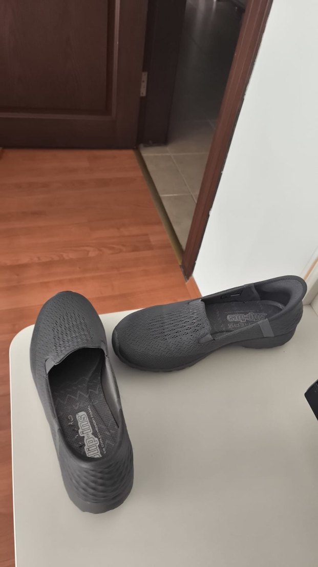 Orijinal Skechers Gri Kadın Günlük Spor Ayakkabı - Görsel 4