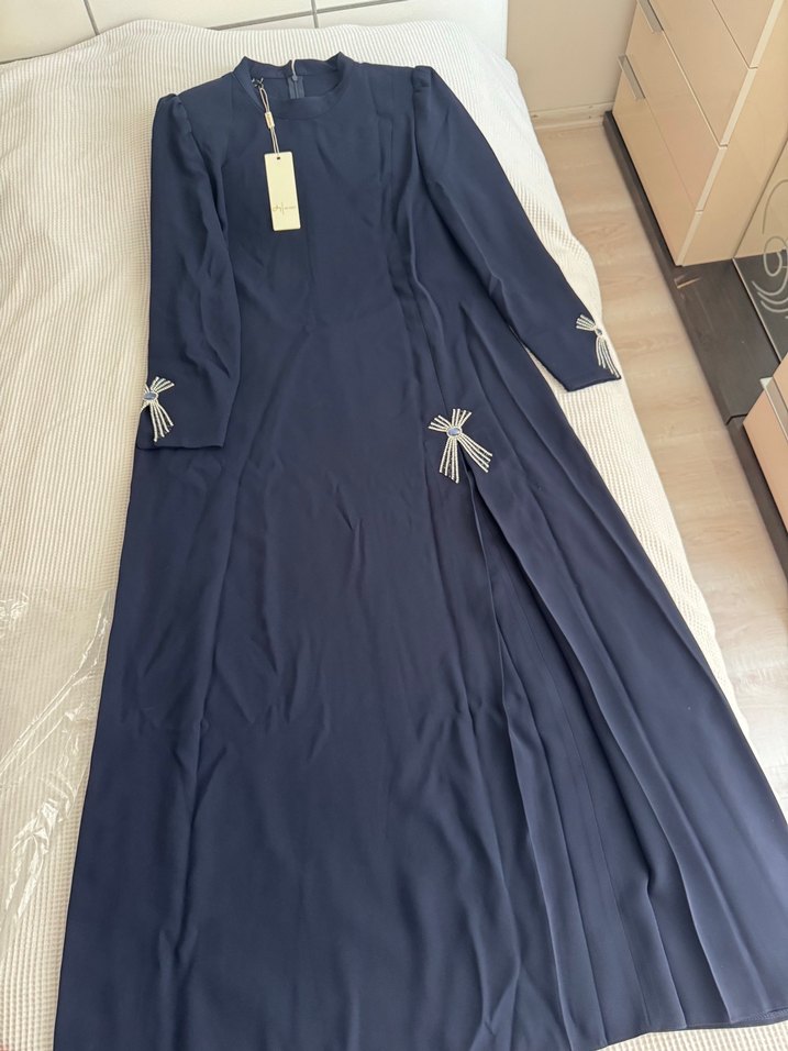 Krep kumaş abiye elbise - Görsel 2