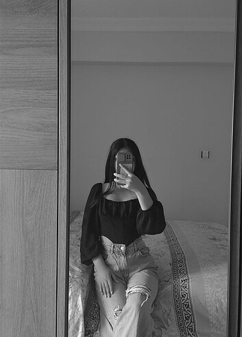 s Beden Siyah korse bluz