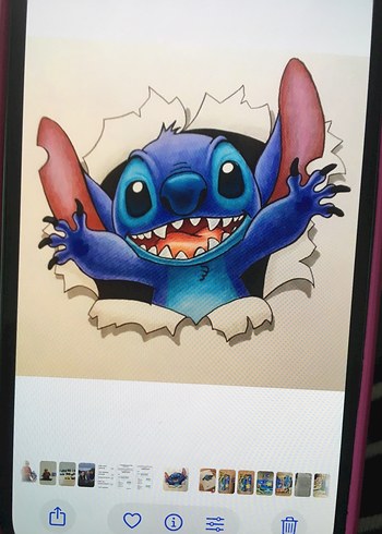 Almayın Renkli Mavi Stitch Aksiyon Figürü