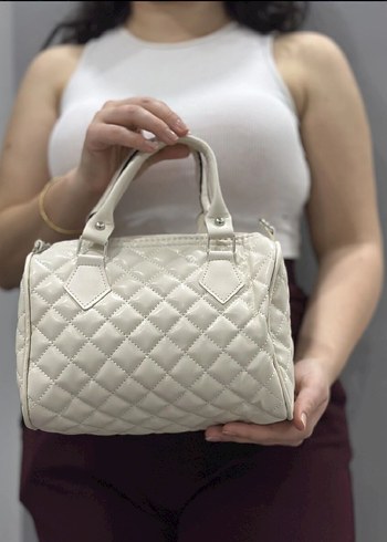 Beyaz Deri Kadın El Çantası - Görsel 2