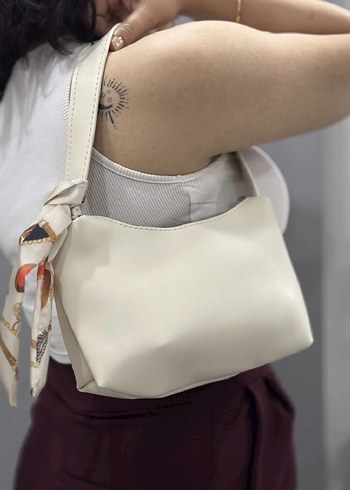 Beyaz Kadın Günlük Omuz Çantası - Görsel 2