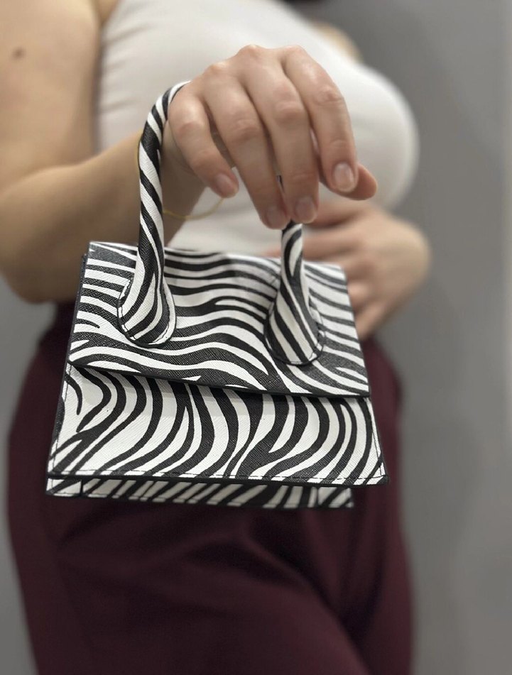 Zebra Desenli Kadın Günlük Çanta - Görsel 2