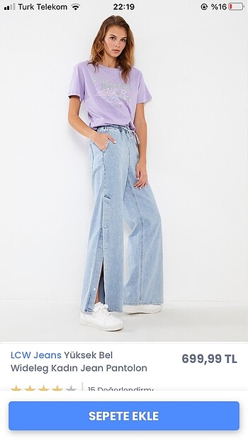 Lc Waikiki Wideleg Jean
