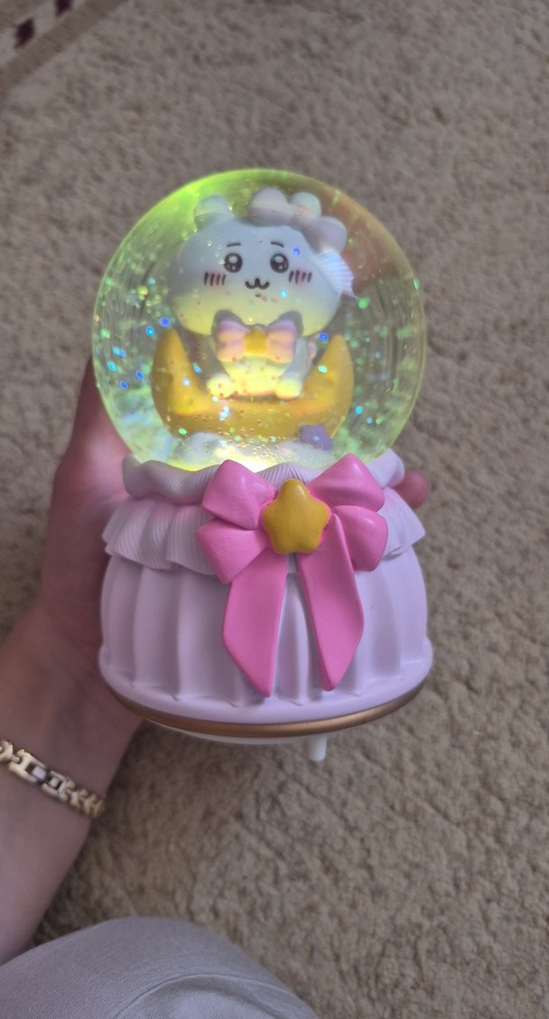 Pembe Pastel Figürlü Kar Küresi - Görsel 2