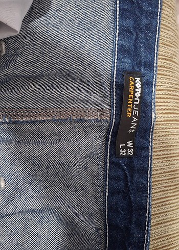 Erkek Mavi Bel Detaylı Rahat Kesim Kot Pantolon - Görsel 7