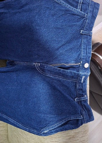 Erkek Mavi Bel Detaylı Rahat Kesim Kot Pantolon - Görsel 3