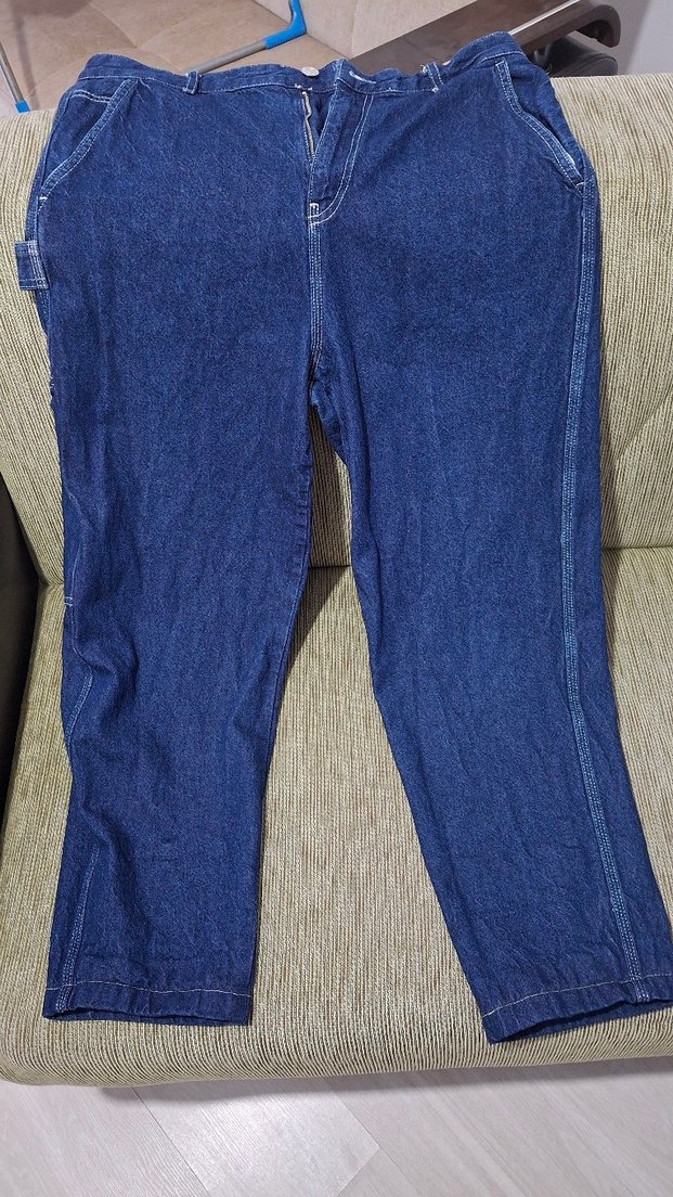 Erkek Mavi Bel Detaylı Rahat Kesim Kot Pantolon - Görsel 2