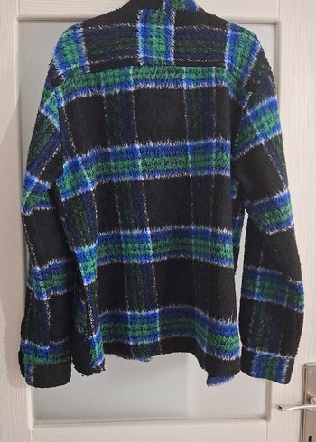 Düğmeli Yün Erkek Gömlek - Görsel 5