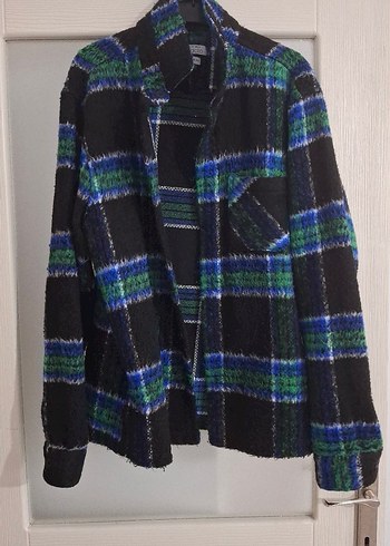 Düğmeli Yün Erkek Gömlek - Görsel 2