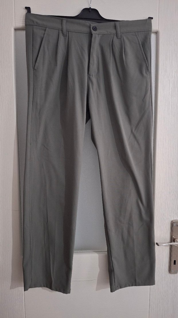 Gri Pilili Erkek Kumaş Pantolon - Görsel 2