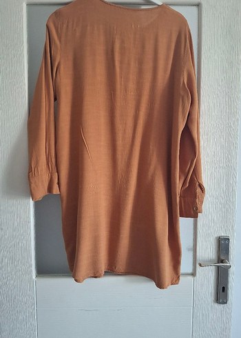 Düğmeli Bej Tunik - Görsel 6