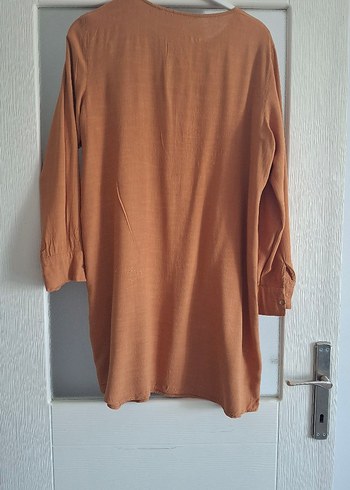 Düğmeli Bej Tunik - Görsel 5