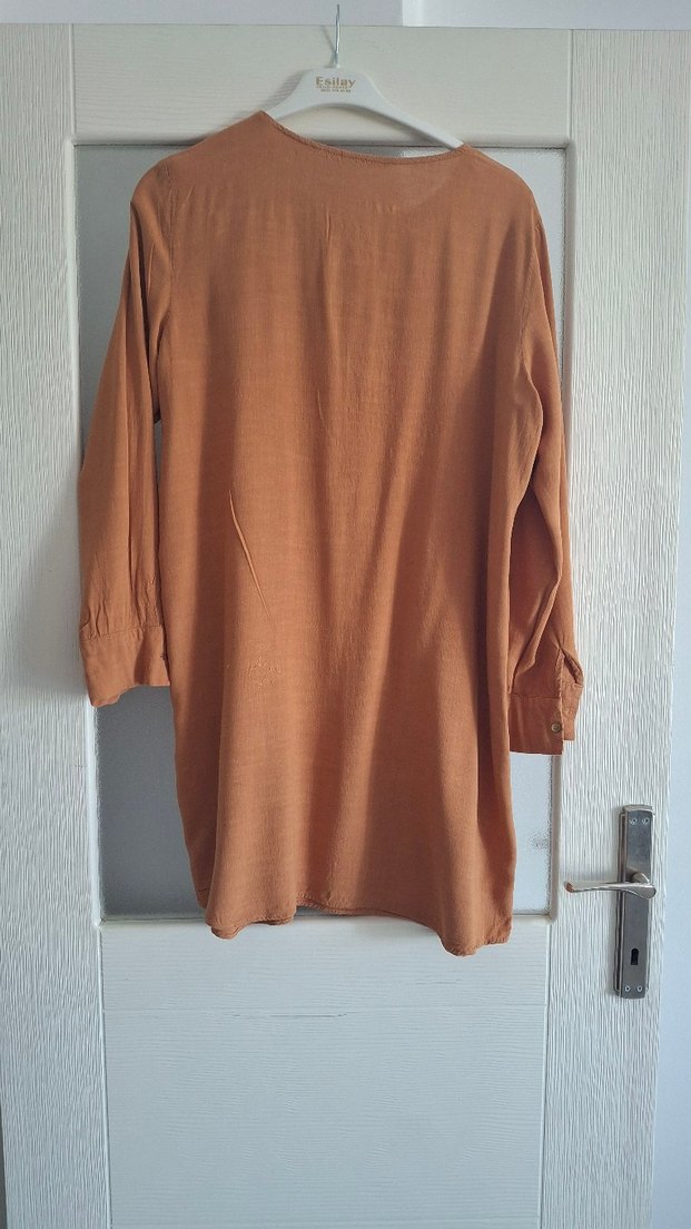 Düğmeli Bej Tunik - Görsel 5