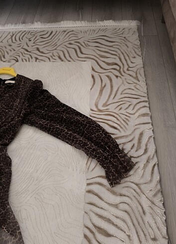 44 Beden Leopar desenli elbise