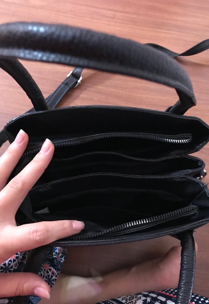 Siyah Minimalist Deri Kadın Çanta - Görsel 3