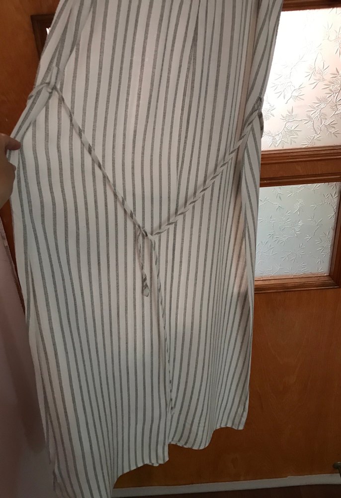 Gri Çizgili Tulum elbise - Görsel 3