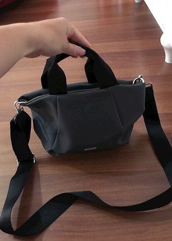 Kilitli Gri Kadın Omuz Çantası - Görsel 6