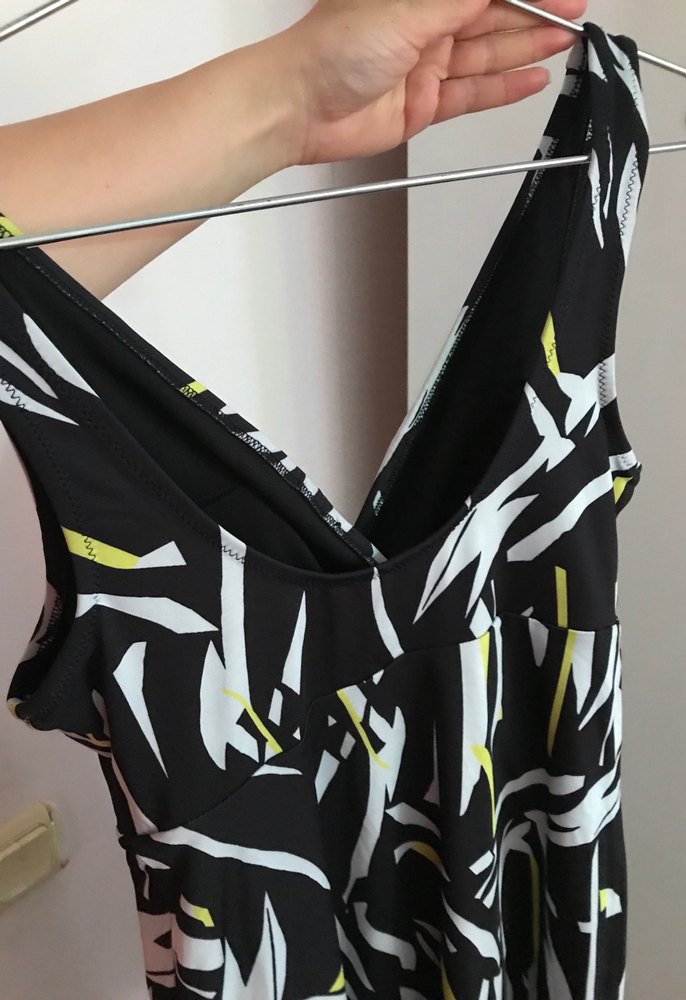 Zebra Desenli V Yakalı kısa elbise mayo - Görsel 4