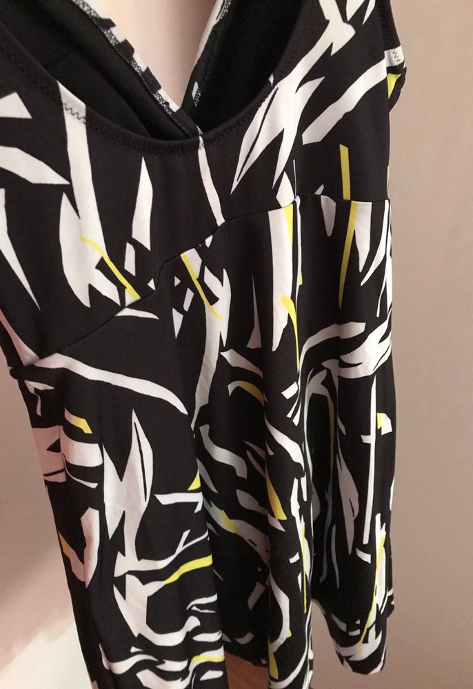 Zebra Desenli V Yakalı kısa elbise mayo - Görsel 5