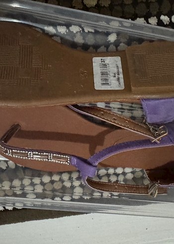 Mor Toka Detaylı Sandalet - Görsel 3