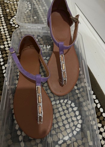 Mor Toka Detaylı Sandalet - Görsel 2