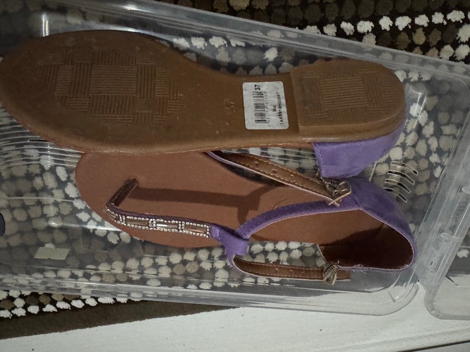 Mor Toka Detaylı Sandalet - Görsel 3