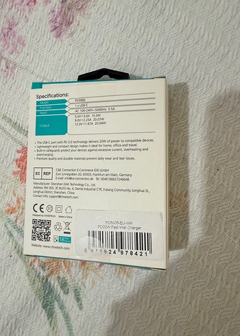 Choetech USB-C Güç Adaptörü Beyaz - Görsel 3