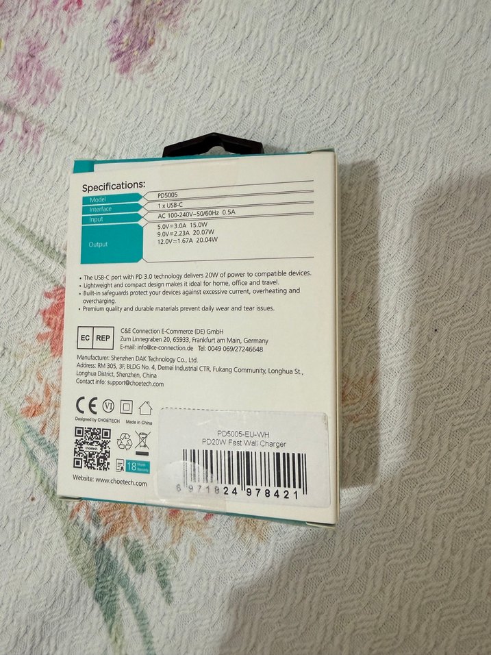 Choetech USB-C Güç Adaptörü Beyaz - Görsel 3