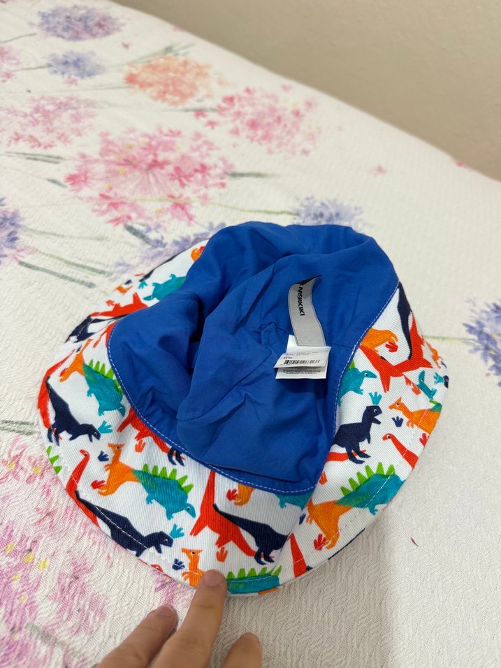 Renkli Dinozor Desenli Çocuk Şapkası - Görsel 4